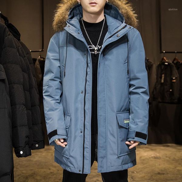 men's down & parkas jacket with large haircollar for men's white duck fashion brand casual hooded youth warm work clothes coat1, Black
men's down & parkas jacket with large haircollar for men's white duck fashion brand casual hooded youth warm work clothes coat1, Black