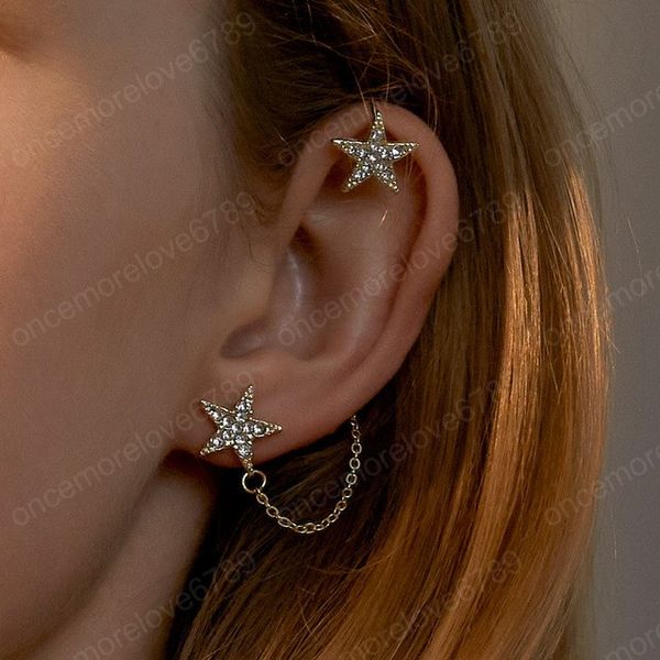 crystal star stud earrings for women one side ear cuff vintage earring golden girls christmas valentine's day gifts, Silver
crystal star stud earrings for women one side ear cuff vintage earring golden girls christmas valentine's day gifts, Silver