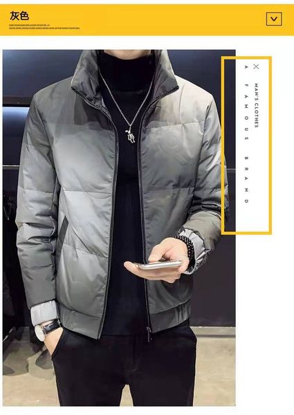 men's winter stand collar new down coat white duck down fashion slim and slim warm youth coat, Black
men's winter stand collar new down coat white duck down fashion slim and slim warm youth coat, Black