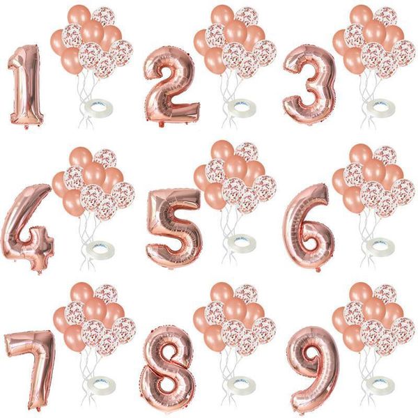 party decoration 12pcs/lot rose gold number foil balloons happy birthday baby shower kids 1st decorations number1
party decoration 12pcs/lot rose gold number foil balloons happy birthday baby shower kids 1st decorations number1