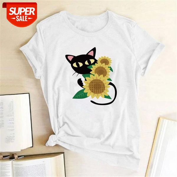 black cat print t-shirt women short sleeve summer sun flowers printing funny t-shirt graphic tees women camisetas mujer #tl1r, White
black cat print t-shirt women short sleeve summer sun flowers printing funny t-shirt graphic tees women camisetas mujer #tl1r, White