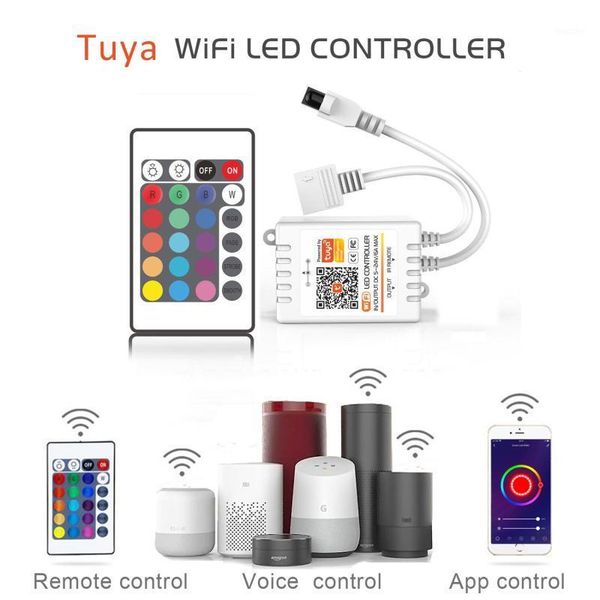 led strip light controller for rgb/rgbw led strip light 24 key ir remote wifi controller tuya app control work with alexa google1
led strip light controller for rgb/rgbw led strip light 24 key ir remote wifi controller tuya app control work with alexa google1