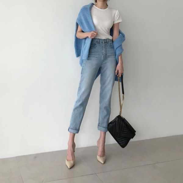 women's jeans vintage high waist straight for women streetwear female ankle-length denim buttons zipper ladies blue
women's jeans vintage high waist straight for women streetwear female ankle-length denim buttons zipper ladies blue
