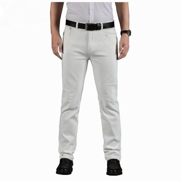 men's jeans white men casual denim stretch pants male straight regular fit business long trousers fashion large size 40, Blue
men's jeans white men casual denim stretch pants male straight regular fit business long trousers fashion large size 40, Blue