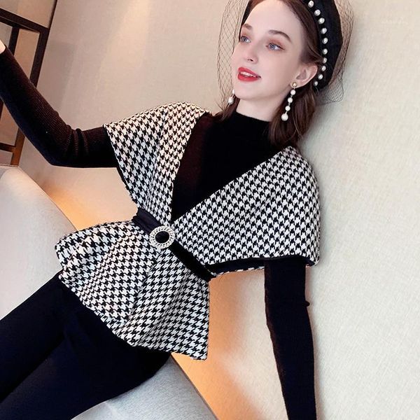 women's tracksuits women's autumn winter knitted houndstooth cloak vest + sweater denim pencil pants three-piece sets1, Gray
women's tracksuits women's autumn winter knitted houndstooth cloak vest + sweater denim pencil pants three-piece sets1, Gray
