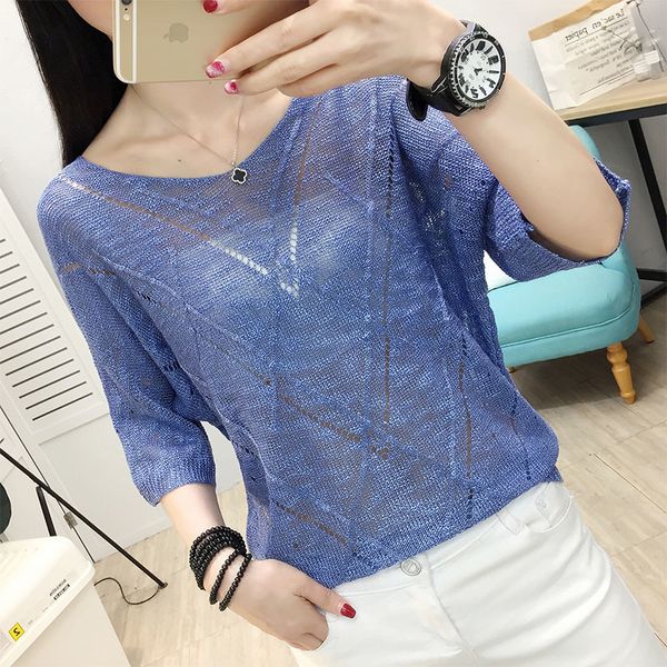 2020 knitted sweater hollow jacket women's thin style new summer bat sleeve blouse korean version of loose mesh tunnels, White;black
2020 knitted sweater hollow jacket women's thin style new summer bat sleeve blouse korean version of loose mesh tunnels, White;black