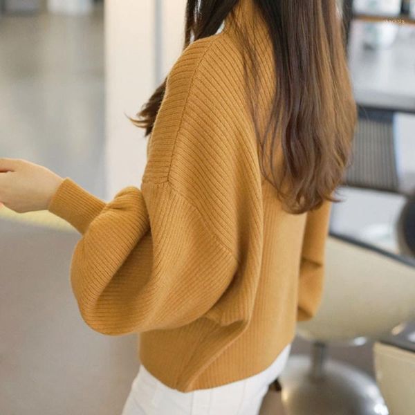 superaen autumn and winter 2021 new college solid turtleneck loose all match lantern sleeve sweaters for women1, White;black
superaen autumn and winter 2021 new college solid turtleneck loose all match lantern sleeve sweaters for women1, White;black