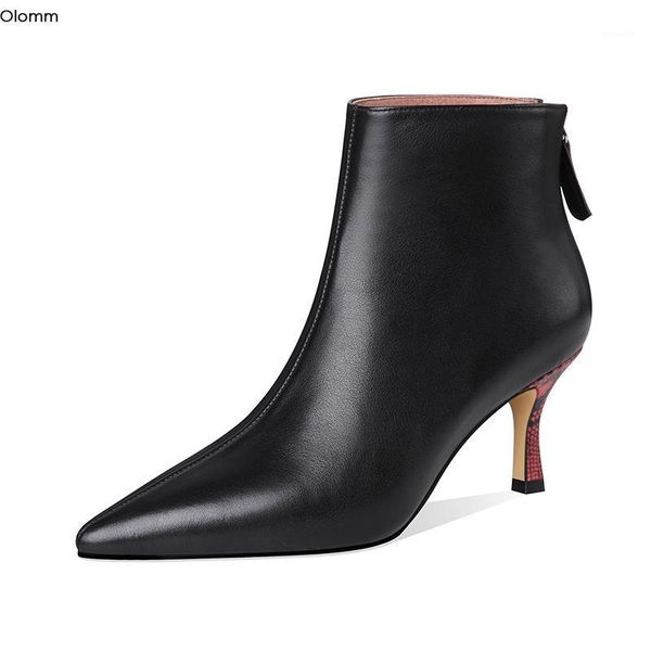 boots olomm women leather ankle high heels nice pointed toe elegant black beige party shoes us size 4-8.51
boots olomm women leather ankle high heels nice pointed toe elegant black beige party shoes us size 4-8.51