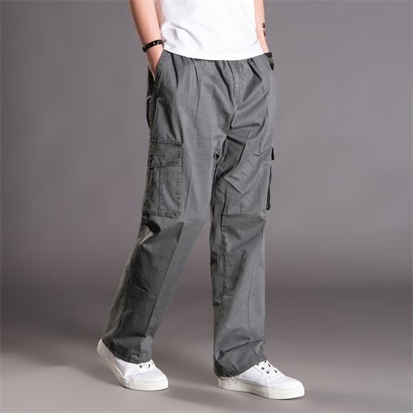 thoshine brand spring autumn men casual cargo pants 95% cotton multiple pockets male thin trousers loose plus size oversize q1217, Black
thoshine brand spring autumn men casual cargo pants 95% cotton multiple pockets male thin trousers loose plus size oversize q1217, Black