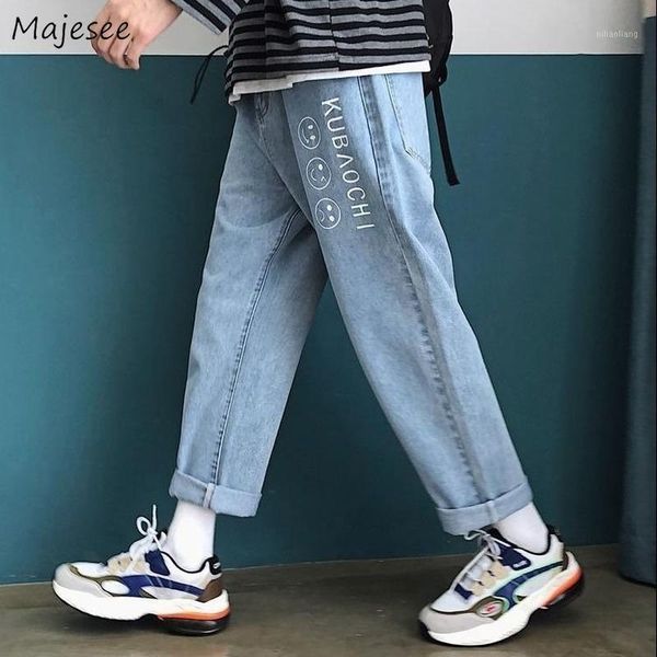 men jeans ankle length letter printed solid plus size 3xl fashion loose leisure male korean style trousers teen ins harajuku new1, Blue
men jeans ankle length letter printed solid plus size 3xl fashion loose leisure male korean style trousers teen ins harajuku new1, Blue