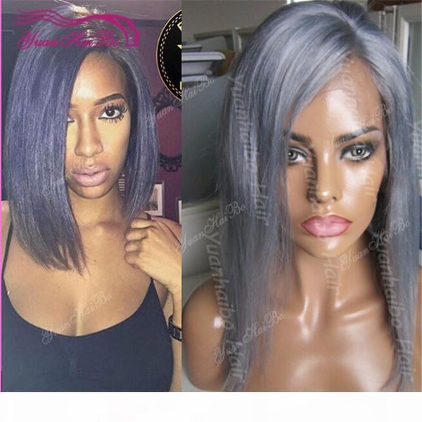 super quality 8a 12inch short layer malaysian hair gray color bob lace front wig ing, Black;brown
super quality 8a 12inch short layer malaysian hair gray color bob lace front wig ing, Black;brown