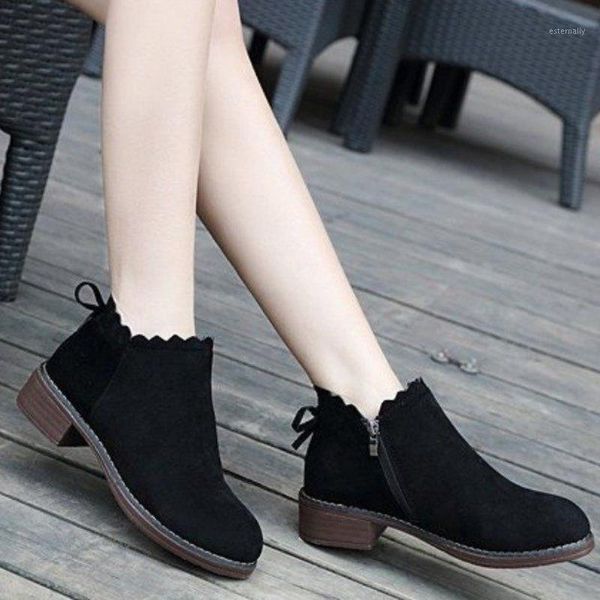 boots classical side zip ankle women street outdoor style girl 2cm lowh heel fashion shoes fringe1, Black
boots classical side zip ankle women street outdoor style girl 2cm lowh heel fashion shoes fringe1, Black