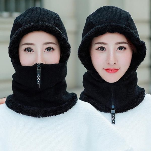 women winter beanie knitted hat face cover lady warm thick cycling beanies female collar cap jl, Blue;gray
women winter beanie knitted hat face cover lady warm thick cycling beanies female collar cap jl, Blue;gray