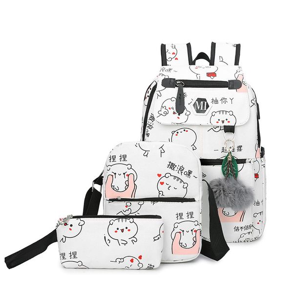 3-piece set schoolbags canvas teenager girls backpack casual classical women backpack fashion school bags women shoulder bags lj201225
3-piece set schoolbags canvas teenager girls backpack casual classical women backpack fashion school bags women shoulder bags lj201225