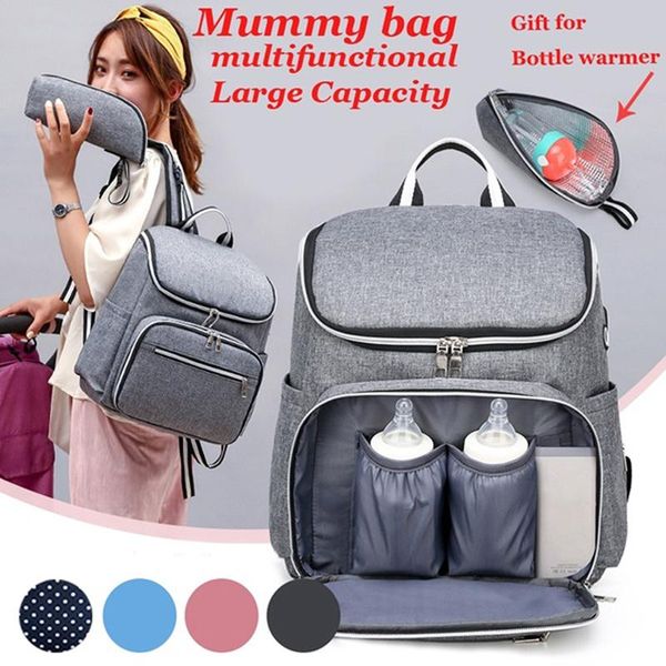 2021 Mummy Diaper Bag Baby Mom Backpack Large Maternity Nappy Bags Multifunction Baby Bag For Stroller With Wet