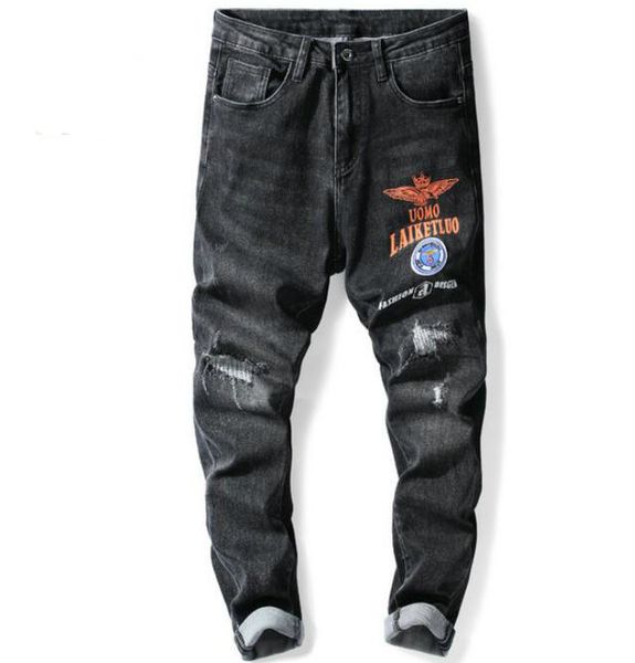 21ss men's brand designers jeans distressed ripped slim fit biker denim pants mens leisure fashion jeans k1419, Blue
21ss men's brand designers jeans distressed ripped slim fit biker denim pants mens leisure fashion jeans k1419, Blue