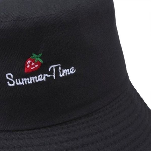 Casual Cute Sun Hat Letter Strawberry Embroidery Bucket Hat Men Women Hip Hop Caps Summer Fold Beach, Blue;gray
Casual Cute Sun Hat Letter Strawberry Embroidery Bucket Hat Men Women Hip Hop Caps Summer Fold Beach, Blue;gray