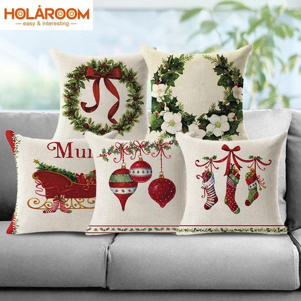 christmas pattern cushion cover sofa waist pillow cover for seat car home decor bell sant claus socks and hanging balls pattern
christmas pattern cushion cover sofa waist pillow cover for seat car home decor bell sant claus socks and hanging balls pattern