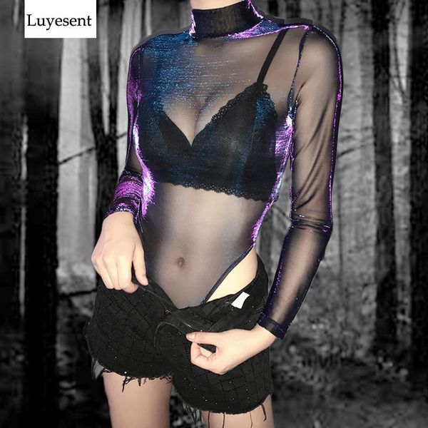 women's jumpsuits & rompers black goth women mesh hipster bodysuit 2021 summer female chic transparent reflective turtleneck punk basic, Black;white
women's jumpsuits & rompers black goth women mesh hipster bodysuit 2021 summer female chic transparent reflective turtleneck punk basic, Black;white