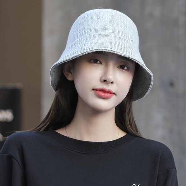 wide brim hats 2021 knitted bucket hat solid color wool women's autumn and winter fisherman vintage knitting basin cap, Blue;gray
wide brim hats 2021 knitted bucket hat solid color wool women's autumn and winter fisherman vintage knitting basin cap, Blue;gray