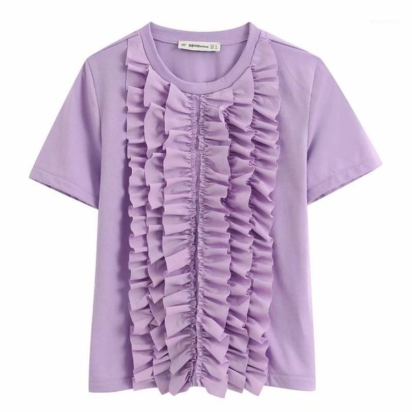 new women sweet pleated ruffles decoration casual slim t-shirt female o neck short sleeve basic t shirt chic leisure t6091, White
new women sweet pleated ruffles decoration casual slim t-shirt female o neck short sleeve basic t shirt chic leisure t6091, White