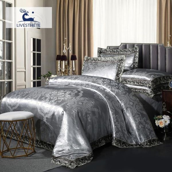 bedding sets liv-esthete gray jacquard lace decor home set double mattress cover flat/fitted sheet duvet bedspread
bedding sets liv-esthete gray jacquard lace decor home set double mattress cover flat/fitted sheet duvet bedspread