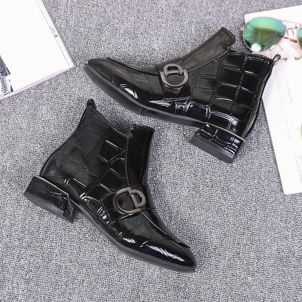boots autumn winter women plush shoes high heel zip square toe 2021 fashion patent leather ankle, Black
boots autumn winter women plush shoes high heel zip square toe 2021 fashion patent leather ankle, Black
