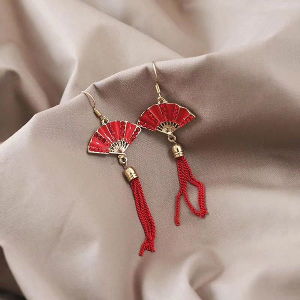 dangle & chandelier celebrity style earrings ear hook fan bride tassel simple long red s925 silver pin
dangle & chandelier celebrity style earrings ear hook fan bride tassel simple long red s925 silver pin