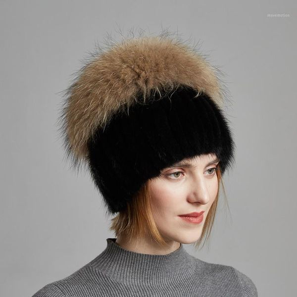new style winter warm real cap for women natural mink hats vertical weaving with fluffy raccoon fur on the, Blue;gray
new style winter warm real cap for women natural mink hats vertical weaving with fluffy raccoon fur on the, Blue;gray