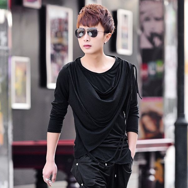 spring and summer new fashion men's long sleeve bottoming shirt large fake two piece pile neck t-shirt t-shirt for teenagers' pers, White;black
spring and summer new fashion men's long sleeve bottoming shirt large fake two piece pile neck t-shirt t-shirt for teenagers' pers, White;black