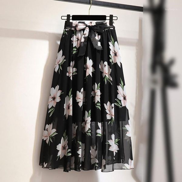 women big swing floral printed chiffon skirt summer bohemian style travel holiday long skirt beach1, Black
women big swing floral printed chiffon skirt summer bohemian style travel holiday long skirt beach1, Black