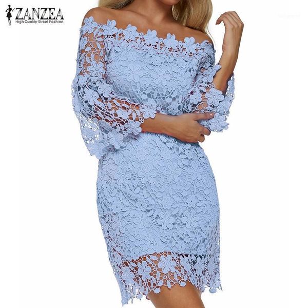 zanzea 2020 summer ladies stright dress lace see through off shoulder shash neck casual flare sleeve party mini dresses1, Black;gray
zanzea 2020 summer ladies stright dress lace see through off shoulder shash neck casual flare sleeve party mini dresses1, Black;gray