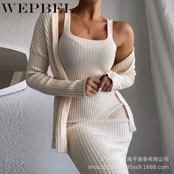 women elegant two piece dress set ladies long knit cardigan sweater + skinny stretchy bodycon dress female knitwear q1210, Black;white
women elegant two piece dress set ladies long knit cardigan sweater + skinny stretchy bodycon dress female knitwear q1210, Black;white