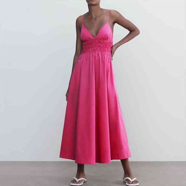 dress za summer fashion simple v-neck rose red sling women dress casual chic street youth sweet beauty women, Black;gray
dress za summer fashion simple v-neck rose red sling women dress casual chic street youth sweet beauty women, Black;gray