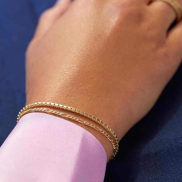 link, chain trendy womens box & figaro bracelet 2021 simple thin gold color charm fashion jewelry accessories, Black
link, chain trendy womens box & figaro bracelet 2021 simple thin gold color charm fashion jewelry accessories, Black