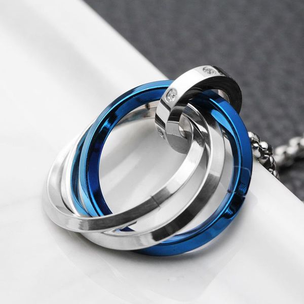 pendant necklaces mens necklace three turns stainless steel circle gold couples accessories jewelry on the neck wholesale, Silver
pendant necklaces mens necklace three turns stainless steel circle gold couples accessories jewelry on the neck wholesale, Silver