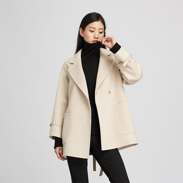 women's wool & blends cloth coat female long about double loose pure of fund 2021 autumn winters is han edition joker, Black
women's wool & blends cloth coat female long about double loose pure of fund 2021 autumn winters is han edition joker, Black