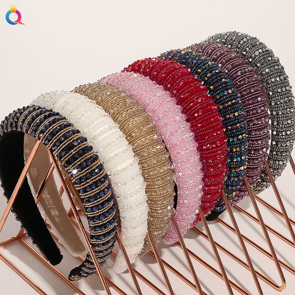 29 colors highend lady sponge headband widesided fashion rhinestone handmade beaded woman hair band korean crystal girl hair accessories, Slivery;white
29 colors highend lady sponge headband widesided fashion rhinestone handmade beaded woman hair band korean crystal girl hair accessories, Slivery;white