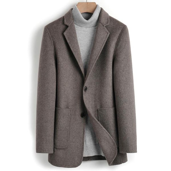 double coat men of new fund of 2021 autumn winters is recreational the fashion double-sided british wind double coat, Black
double coat men of new fund of 2021 autumn winters is recreational the fashion double-sided british wind double coat, Black
