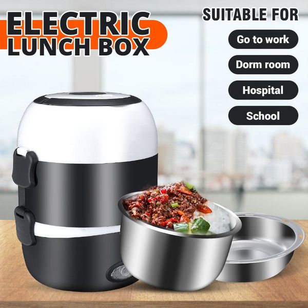2l 3 layers mini electric rice cooker 220v stainless steel steamer portable meal thermal heating lunch box container warmer
2l 3 layers mini electric rice cooker 220v stainless steel steamer portable meal thermal heating lunch box container warmer