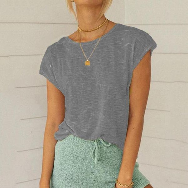 women's t-shirt minimalism 2021 summer chic fashion harajuku for women short sleeve round neck shirt casual pure color, White
women's t-shirt minimalism 2021 summer chic fashion harajuku for women short sleeve round neck shirt casual pure color, White