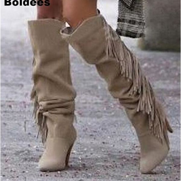 novo bege camura couro joelho altas mulheres longo borla fina sapatos de salto alto feminino vestir concisa pista mostrar botas pl8t, Black
novo bege camura couro joelho altas mulheres longo borla fina sapatos de salto alto feminino vestir concisa pista mostrar botas pl8t, Black