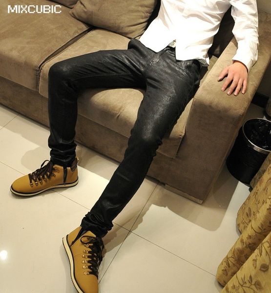 mixcubic spring autumn mens coating leather pants slim fit faux leather skinny sweatpants bright leather jeans black size 28-34 c1123, Blue
mixcubic spring autumn mens coating leather pants slim fit faux leather skinny sweatpants bright leather jeans black size 28-34 c1123, Blue