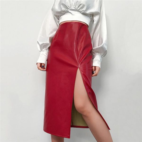 fashion women pu midi skirt elegant high waist split wrap slim bandage skirt ladies jupe femme party club streetwear1, Black
fashion women pu midi skirt elegant high waist split wrap slim bandage skirt ladies jupe femme party club streetwear1, Black