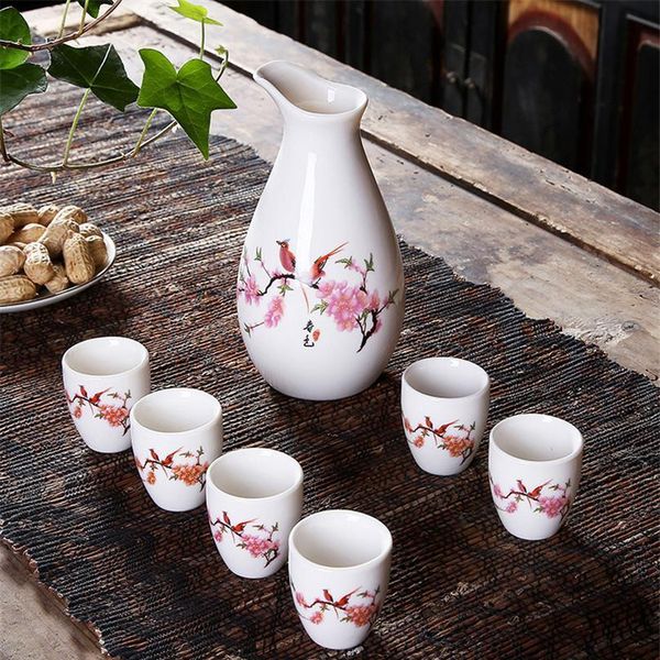japanese sake set, 6 pieces sake set hand painted design porcelain pottery traditional ceramic cups crafts wine glasses sqclve
japanese sake set, 6 pieces sake set hand painted design porcelain pottery traditional ceramic cups crafts wine glasses sqclve
