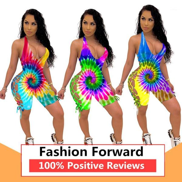 womens tie dye fashion rompers casual tie-dye bandage halter jumpsuit1, Black;white
womens tie dye fashion rompers casual tie-dye bandage halter jumpsuit1, Black;white
