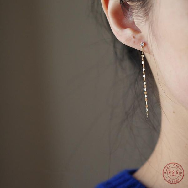925 sterling silver 14k gold fashion crystal stud earrings women long tassel earrings exquisite temperament wedding jewelry, Golden;silver
925 sterling silver 14k gold fashion crystal stud earrings women long tassel earrings exquisite temperament wedding jewelry, Golden;silver