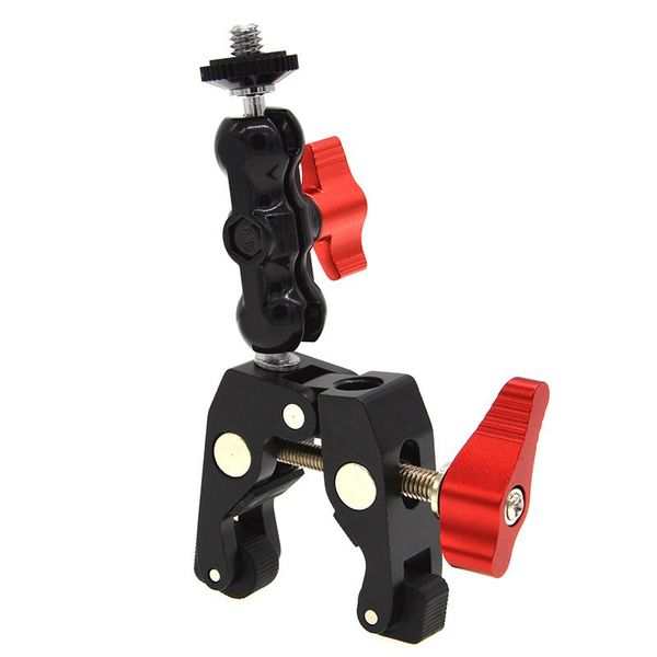multi-function ball head clamp ball mount super magic arm clamp w / 1/4 "-20 thread for gps phone monitor / led light hot 
multi-function ball head clamp ball mount super magic arm clamp w / 1/4 "-20 thread for gps phone monitor / led light hot