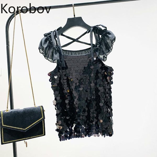 korobov summer 2020 new outwear tank women open back black sequined patchwork camis wild 2a2261, White
korobov summer 2020 new outwear tank women open back black sequined patchwork camis wild 2a2261, White