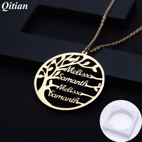 personalized statement family tree necklace for women custom name gold color stainless steel men jewelry christmas gift q1114, Silver
personalized statement family tree necklace for women custom name gold color stainless steel men jewelry christmas gift q1114, Silver
